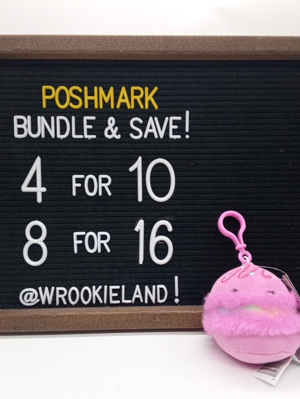 Squishmallows Middy The Winking Pink Macaron Clip-On Plush